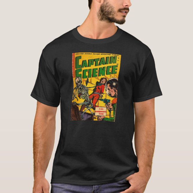 Vintagetecknader: Kaptenvetenskap T Shirt (Framsida)