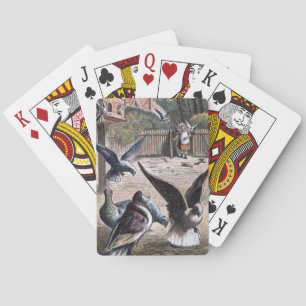 Vintageteckning: Bärare Pidgeons Casinokort
