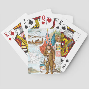Vintageteckning: Kanadensisk Collage Casinokort