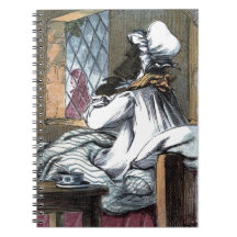 Vintageteckning: Vargen i mormor kläder