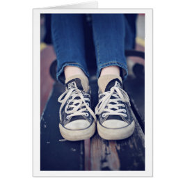 Vintagetennis bleknade Shoes Hälsningskort