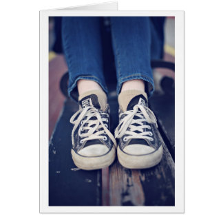 Vintagetennis bleknade Shoes Hälsningskort