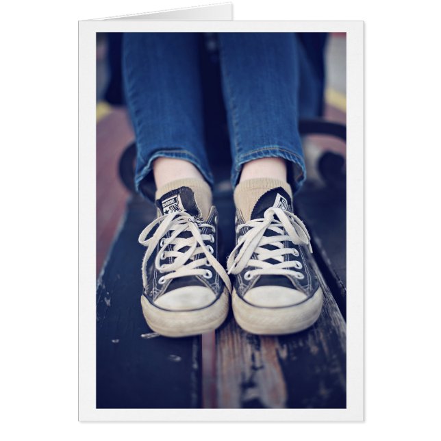 Vintagetennis bleknade Shoes Hälsningskort (Framsidan)