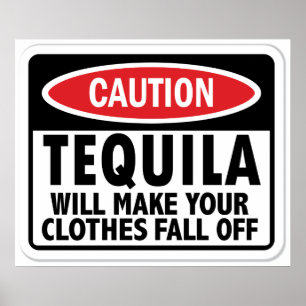 Vintagetequilaen varnar undertecknar poster