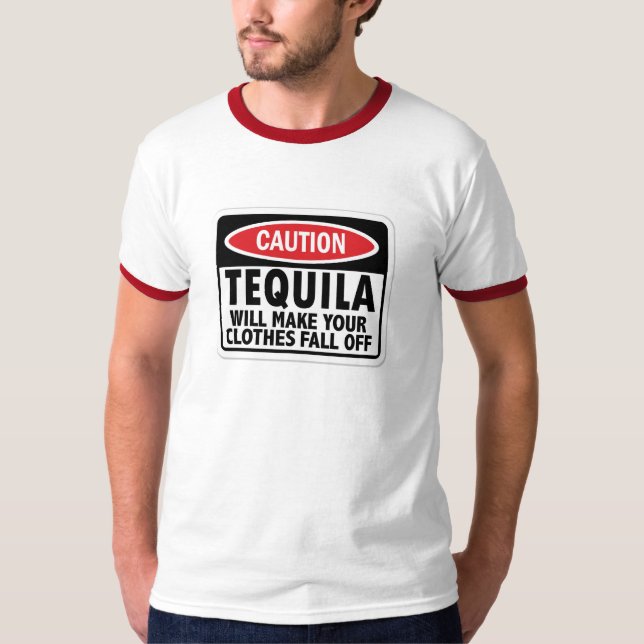 Vintagetequilaen varnar undertecknar tee shirt (Framsida)