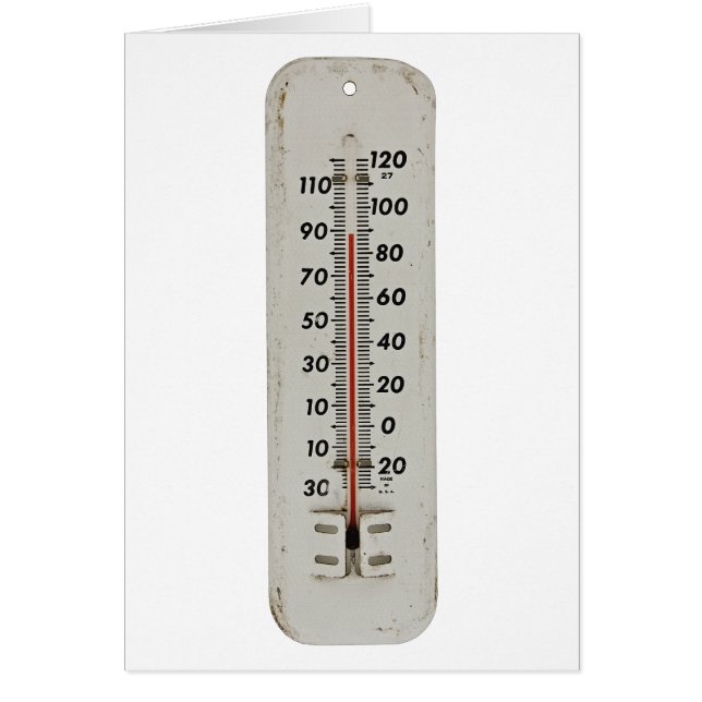 vintagetermometer hälsningskort (Framsidan)