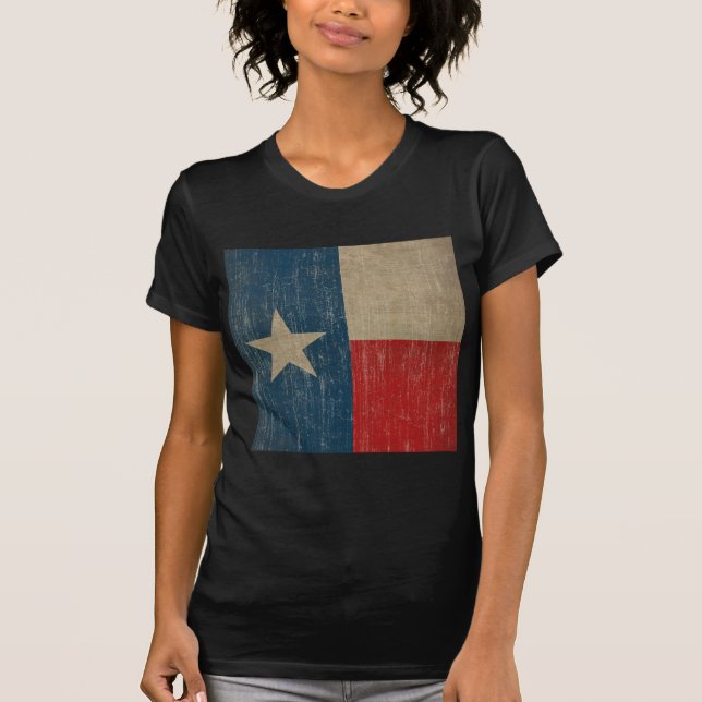 VintageTexas flagga T Shirt (Framsida)