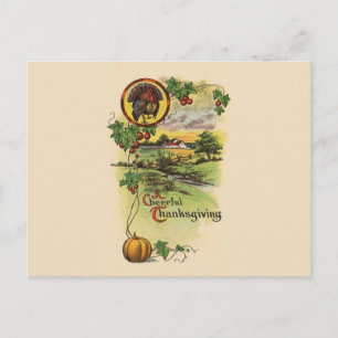 Vintagethanksgiving Helg Vykort