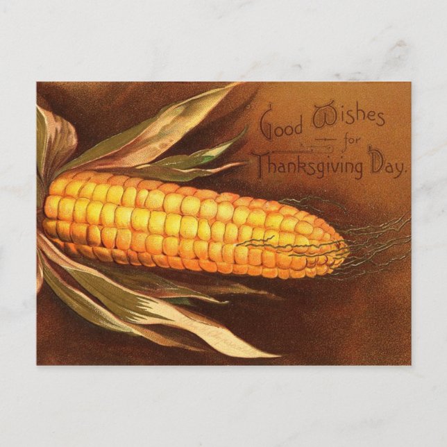 Vintagethanksgiving Helg Vykort (Framsida)