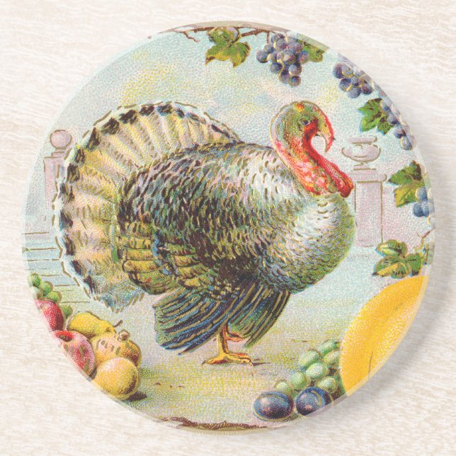 Vintagethanksgiving Turkiet Underlägg (Framsidan)