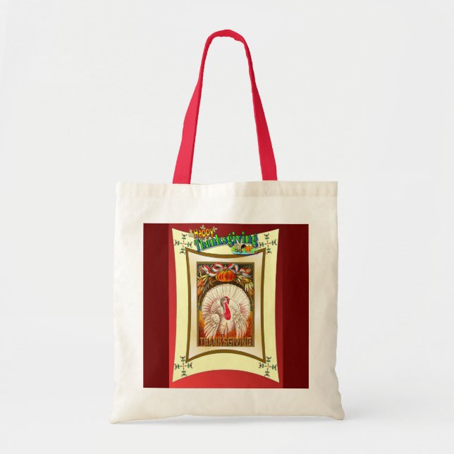 Vintagethanksgivingdesign Tygkasse (Framsidan)