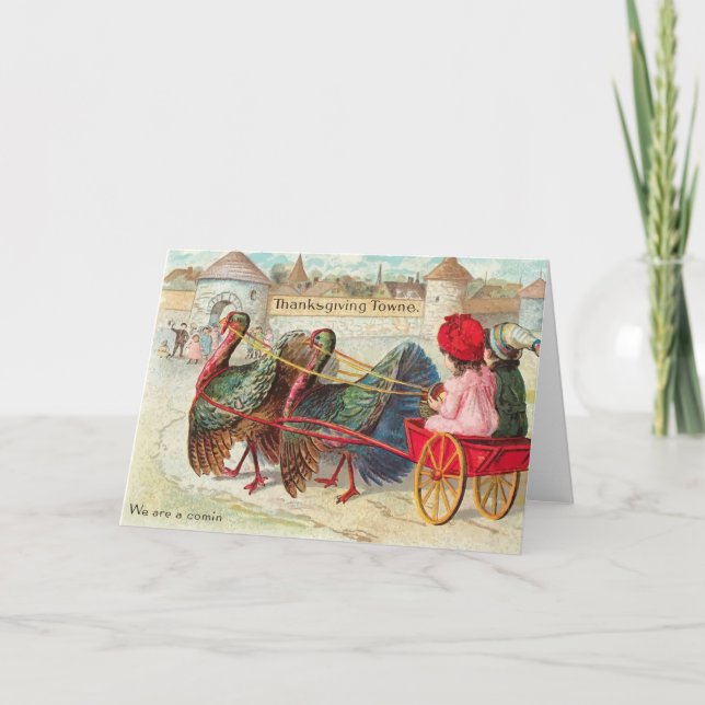 VintagethanksgivingTowne kort (Framsida)