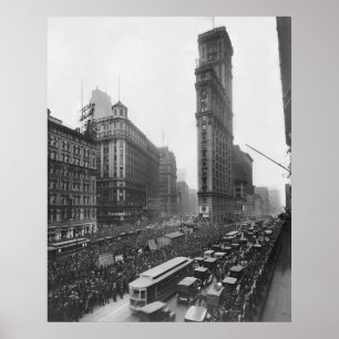 Vintagetider kvadrerar NYC fotograferar (1911) Poster