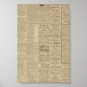 Vintagetidning Poster