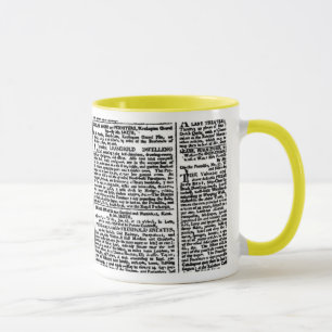 Vintagetidningstryck Mugg