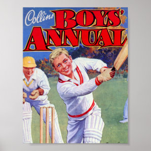 Vintagetidskriftpojkar som leker syrsa poster