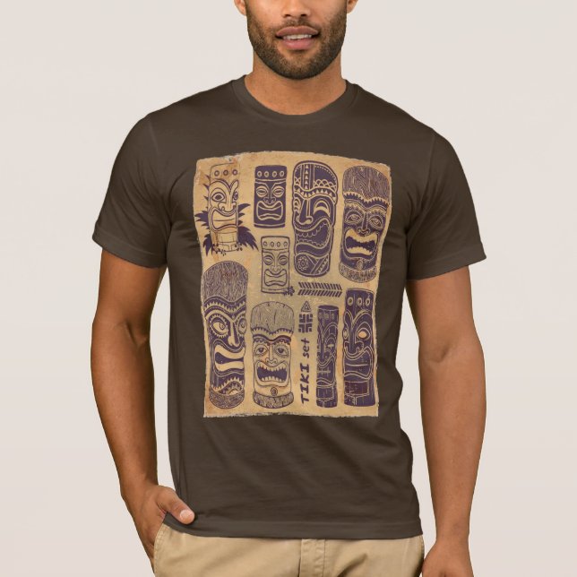 VintageTiki uppsättning T Shirt (Framsida)