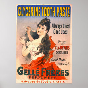 VintageToothpasteannons 1889 Poster
