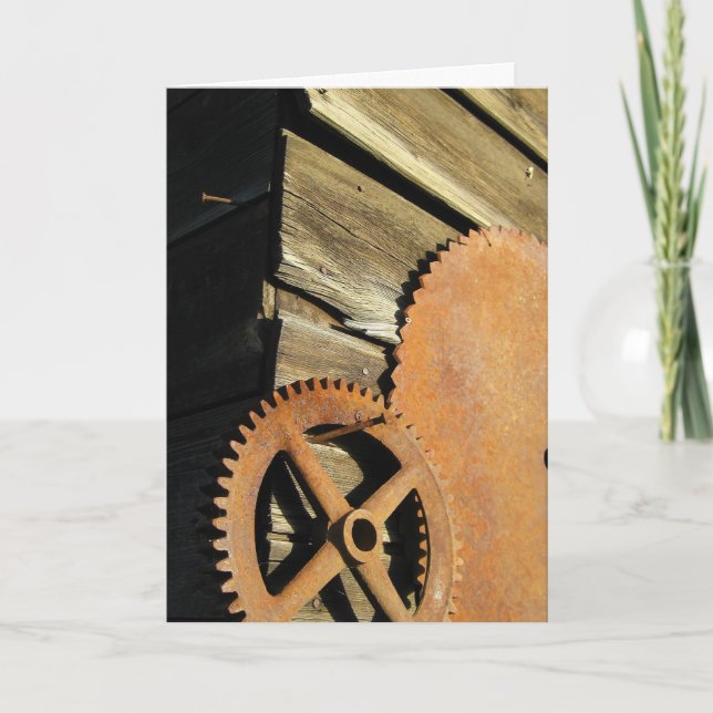 Vintageträ utrustar kort (Framsida)