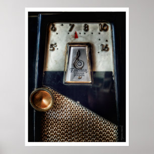 Vintagetransistoraffisch Poster