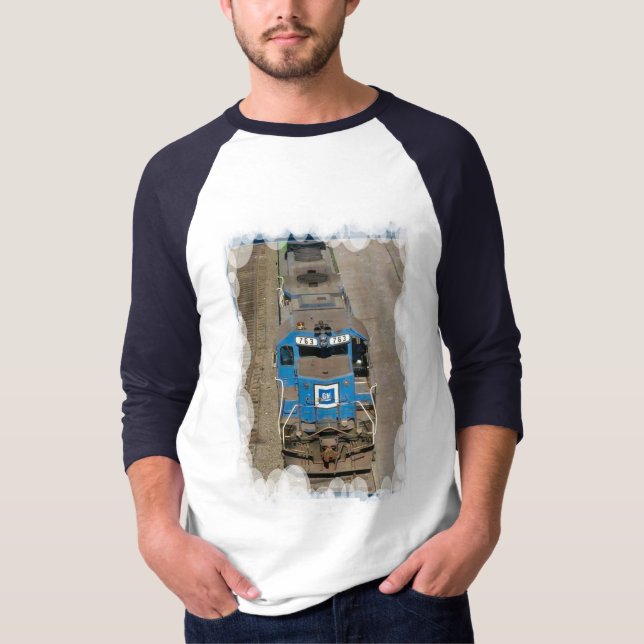 Vintagetransport - blåtttåg tee (Framsida)