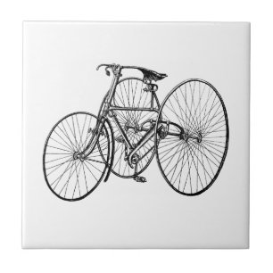 Vintagetrehjuling - tre rullar cykeln kakelplatta