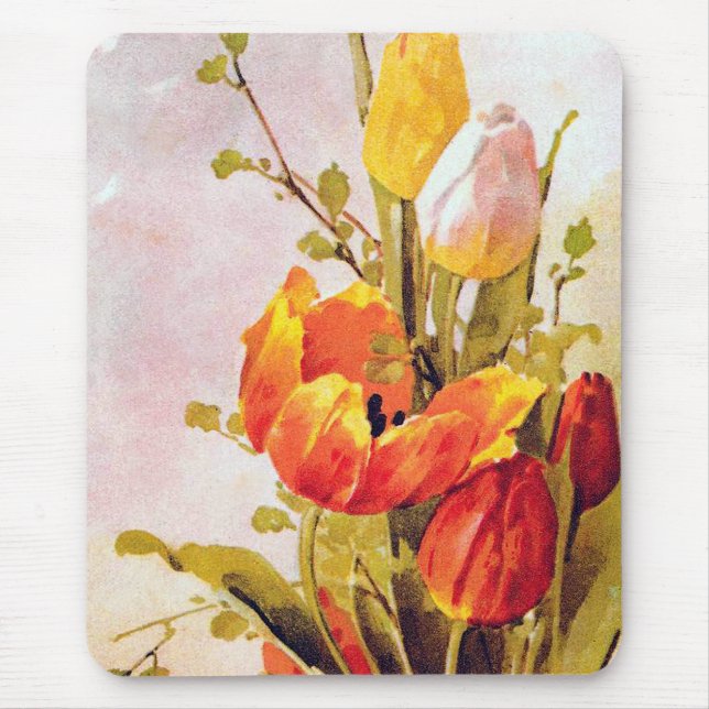 VintageTulips Mousepad Musmatta (Framsidan)
