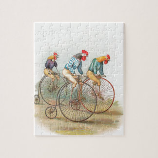 Vintagetuppar på cyklar pussel