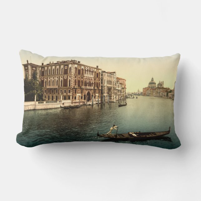 Vintagetusen dollarkanal Venedig II Lumbarkudde (Framsida)