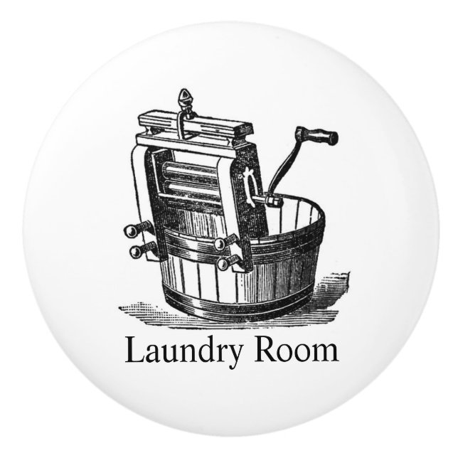 Vintagetvättstuga beklär wringeren knopp (Framsidan)