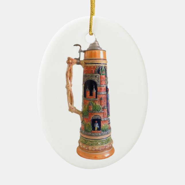 Vintagetysk Stein Julgransprydnad Keramik (Framsidan)