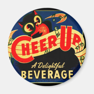 Vintageugglajubel upp sodavattenpop undertecknar magnet