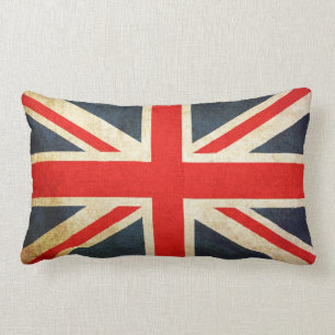 VintageUK-flagga kudder Lumbarkudde