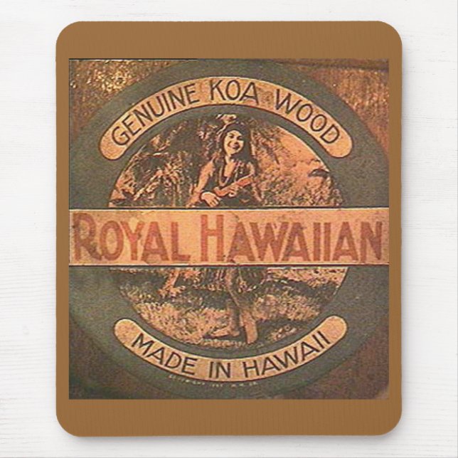 VintageUkuleleetikett Mousepad Musmatta (Framsidan)