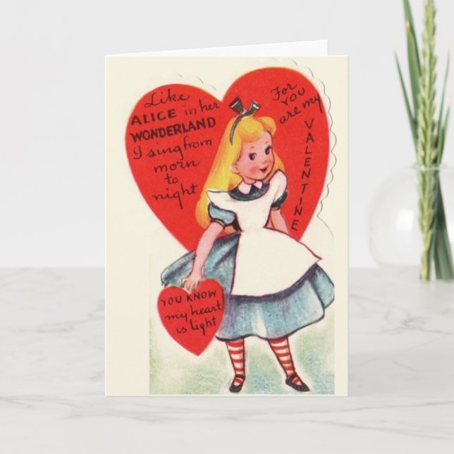 Vintageunderlandvalentin kort för dag (Framsida)