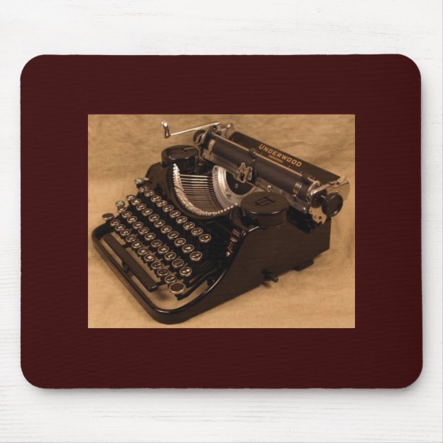 VintageUnderwoodskrivmaskin 1937 Mousepad Musmatta (Framsidan)
