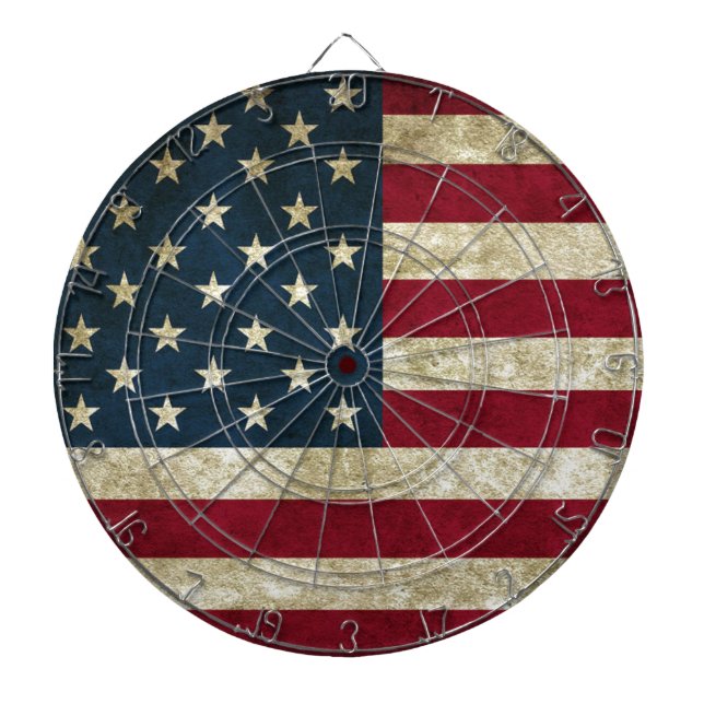 VintageUSA amerikanska flaggan Darttavla (Framsidan)