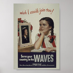 Vintagevågaraffisch Poster