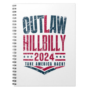 Vintageval Otillåten Hillbilly Amerikansk Flagga  Anteckningsbok
