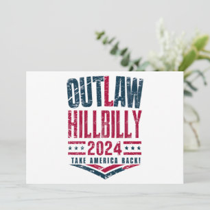 Vintageval Otillåten Hillbilly Amerikansk Flagga  Inbjudningar