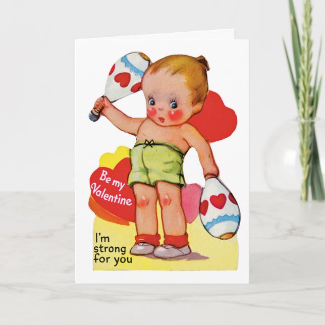 Vintagevalentin kort för dag (Framsida)