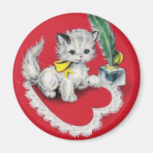 Vintagevalentinkattunge Magnet