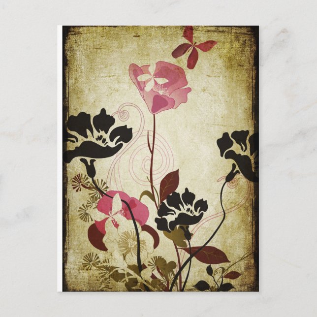 Vintagevallmovykort Vykort (Framsida)