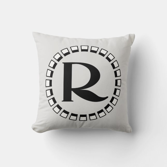 Vintagevänd av århundradet, monogram R Kudde (Framsida)