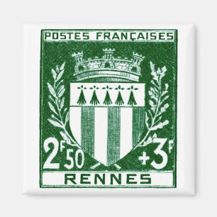 Vintagevapensköld Rennes, frankrike Magnet