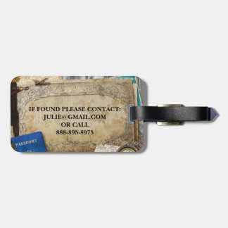 Vintagevärlden reser papper & kompassbagagemärkren bagagebricka
