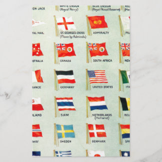 Vintagevärlds flaggor brevpapper