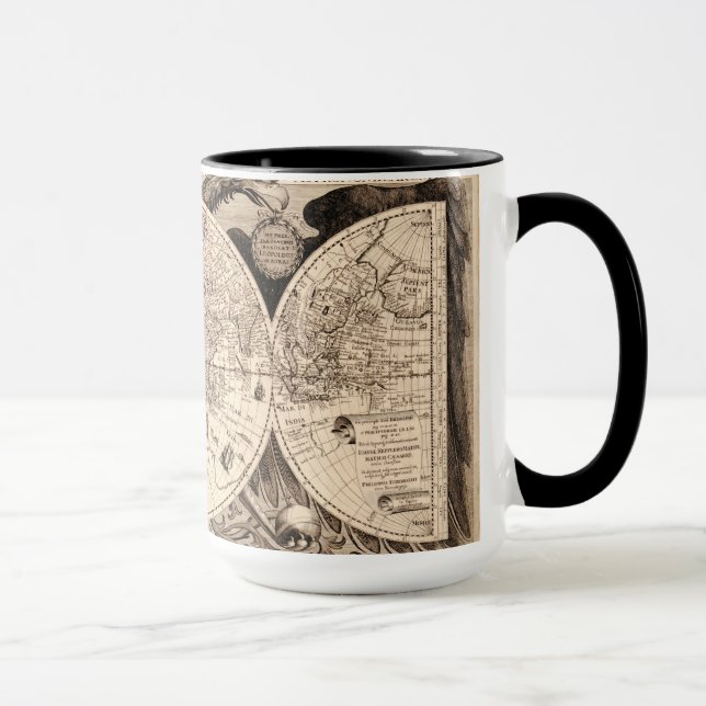 Vintagevärldskarta Mugg (Höger)