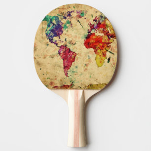 Vintagevärldskarta Pingisracket