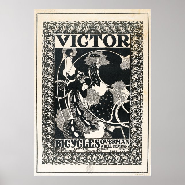 Vintagevictoren cyklar annonseringen poster (Framsidan)